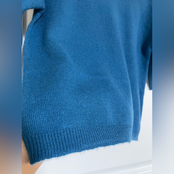 NWT House Of Harlow 1960 100% Cashmere Sweater Blue Womens Size S $198 - Picture 7 of 10